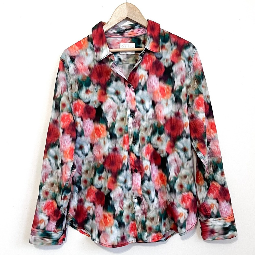 J Crew Womens Slim Fit Liberty Hazy Day Shirt Size S Floral Buttonβ Lightweight